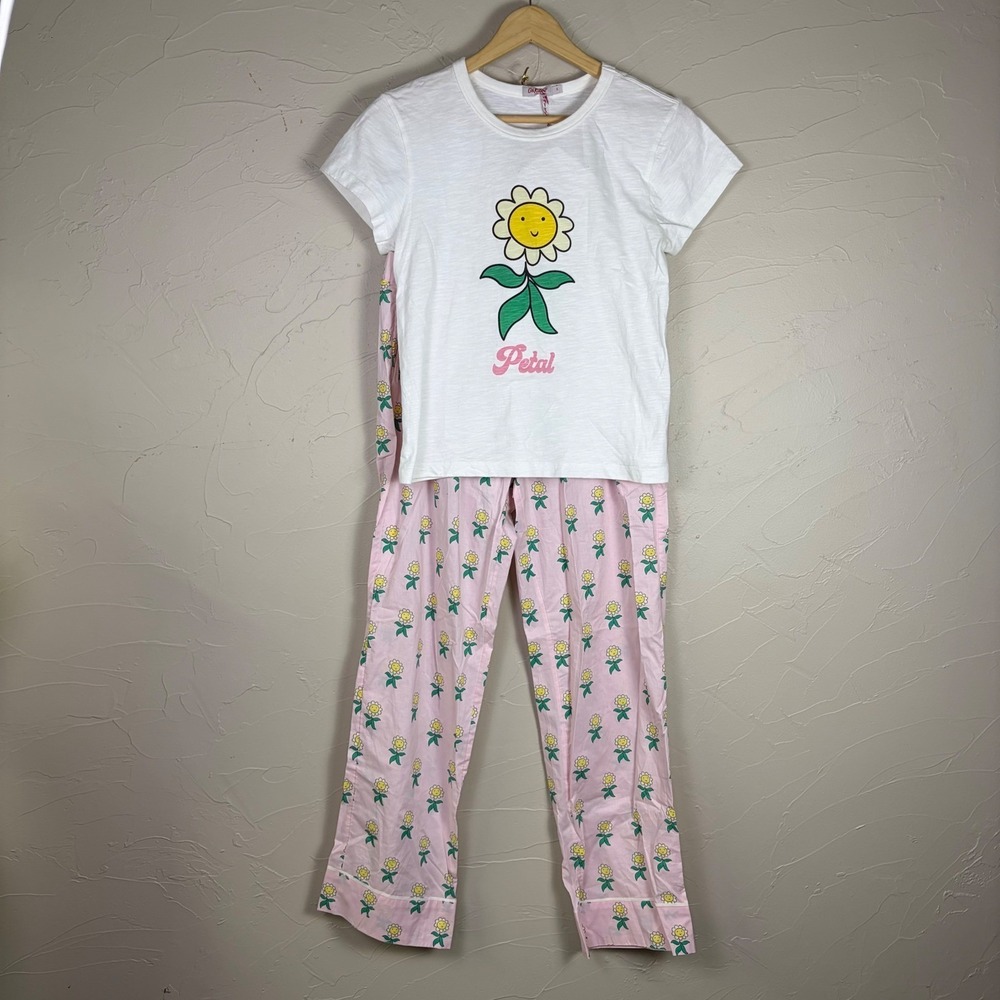 Cath Kidston Pajama Set Petal Flower Small NWT Floral Pink Sleepwear Loungewear
